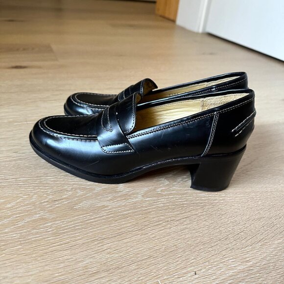 Vittorio Carli Black Heeled Loafers 6.5-7 - Picture 4 of 10